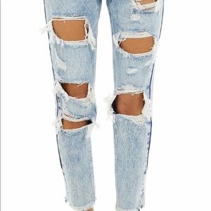 KanCan distressed boyfriend jeans.